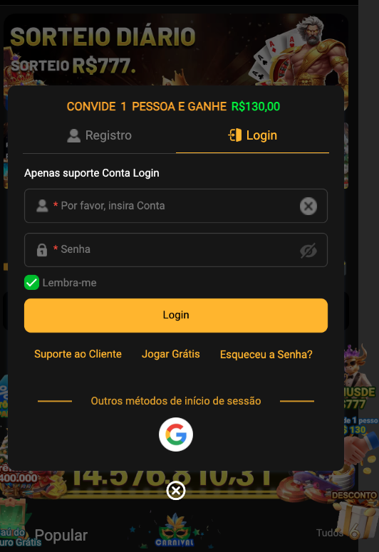 Aplicativo móvel 7777